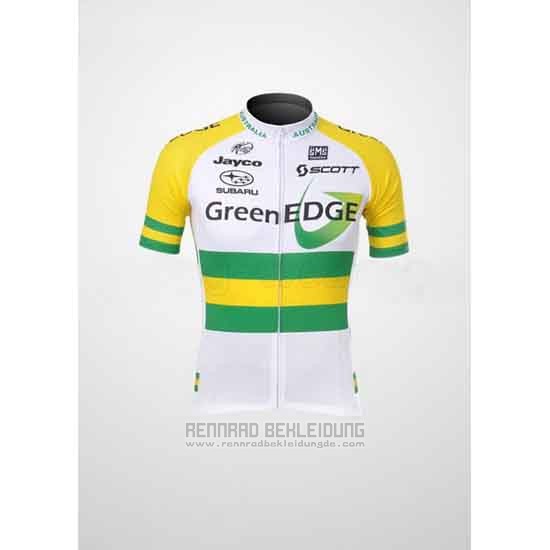 2012 Fahrradbekleidung GreenEDGE Champion Osterreich Trikot Kurzarm und Tragerhose - zum Schließen ins Bild klicken